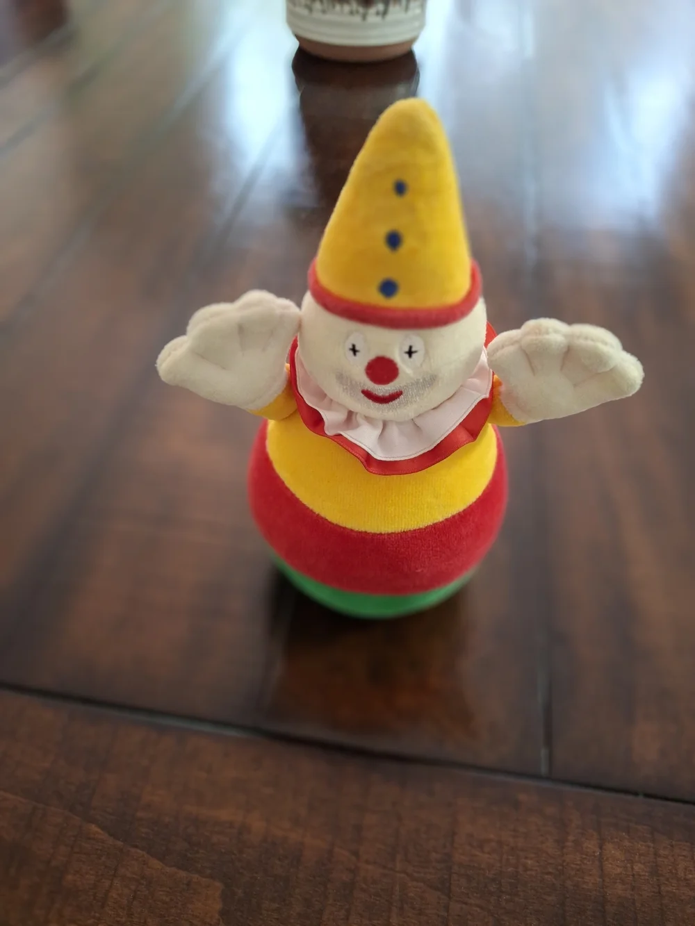 Rare BRIO Sweden Holiday Clown Preschool Wobble Weighted Jingles
